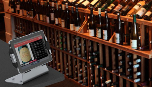 iPad mounted in retail setting