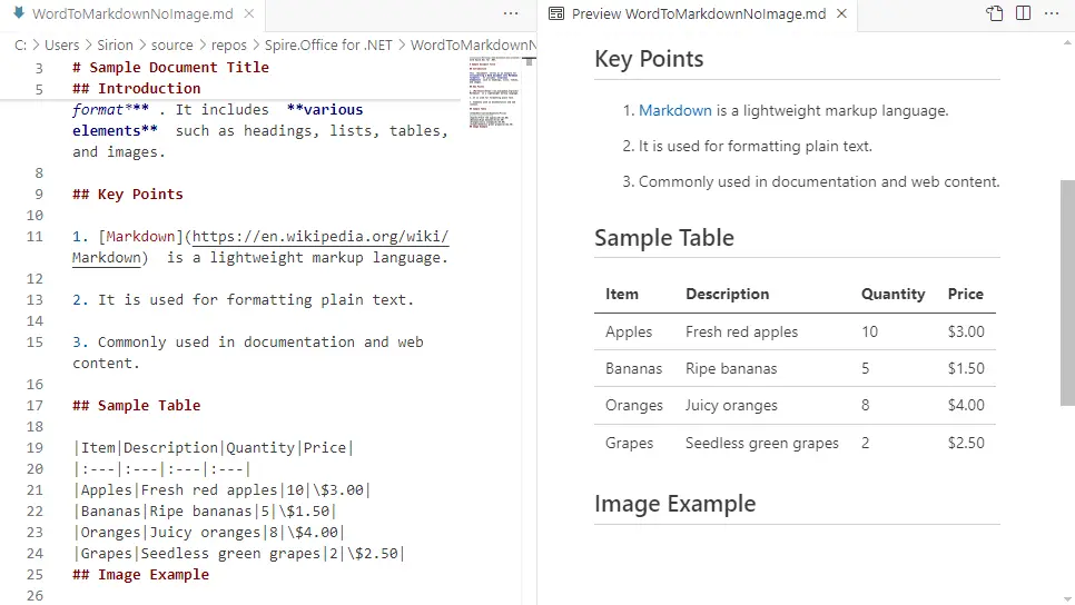 .NET將Word轉換為Markdown並刪除圖片