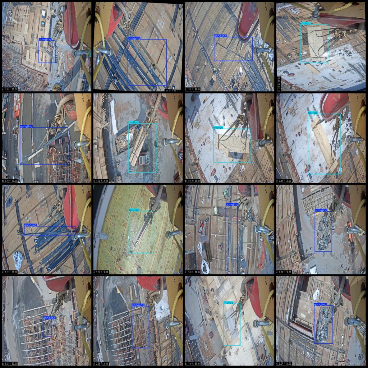 智慧工業施工現場吊車吊起物料物體板材木料鋼筋沙袋檢測數據集VOC+YOLO格式2011張4類別_xml文件_04
