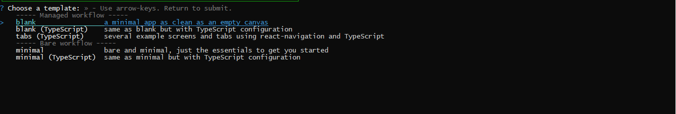 React Native project's base setup
