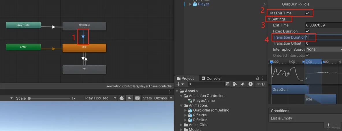【Unity3D實例-功能-拔槍】角色拔槍（一）動態創建武器_c#_06