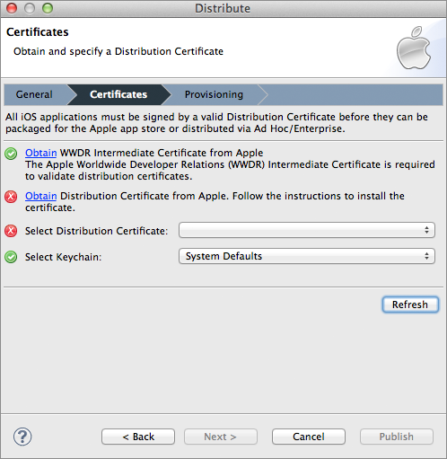 Publish your application, Step 2.