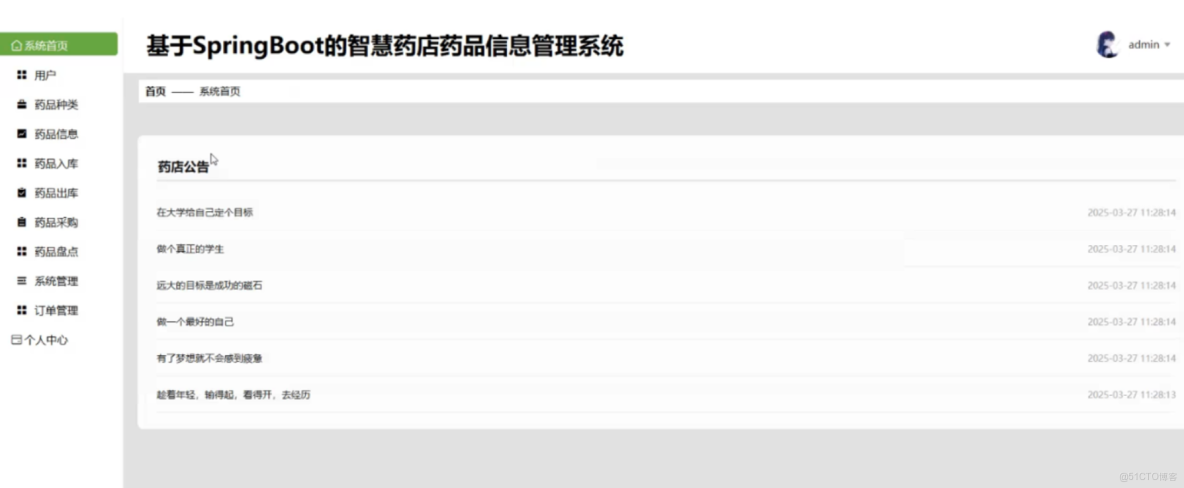 基於SpringBoot的智慧藥店藥品信息管理系統-計算機畢業設計源碼+LW文檔_數據_03