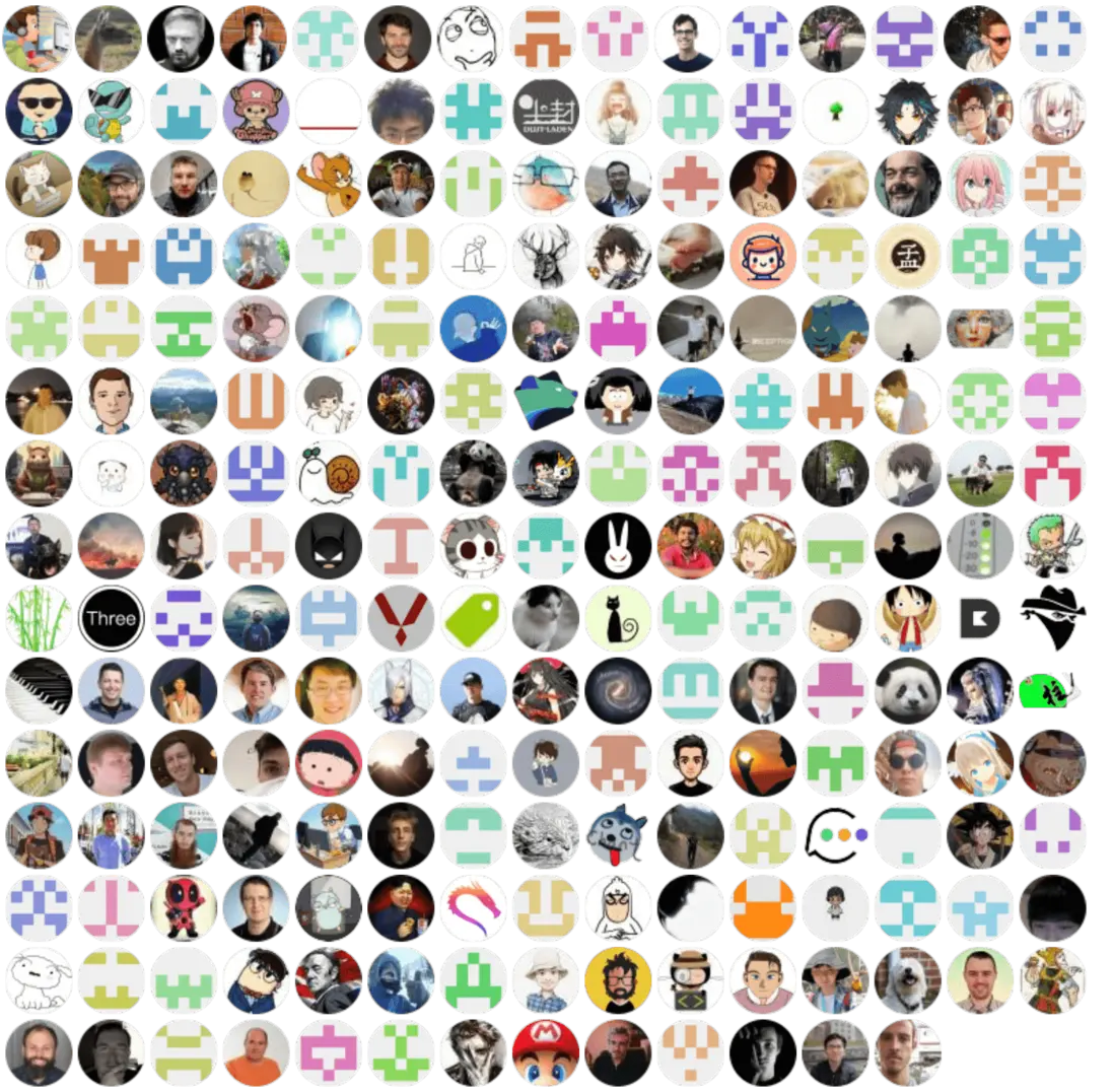 "Excelize 開源基礎庫 8 週年，開源貢獻者"