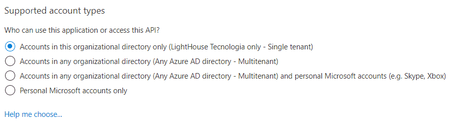 New App Account Type