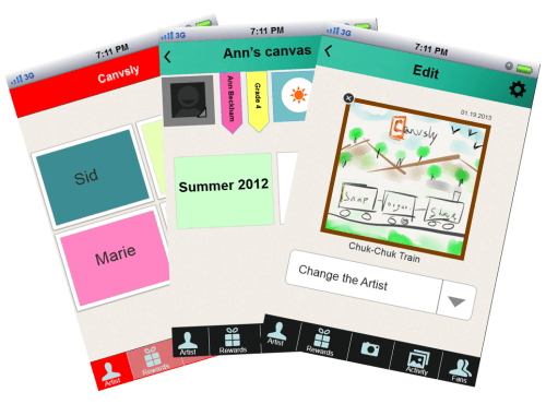 Screenshots of an early prototype