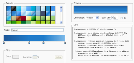 CSS gradient generator