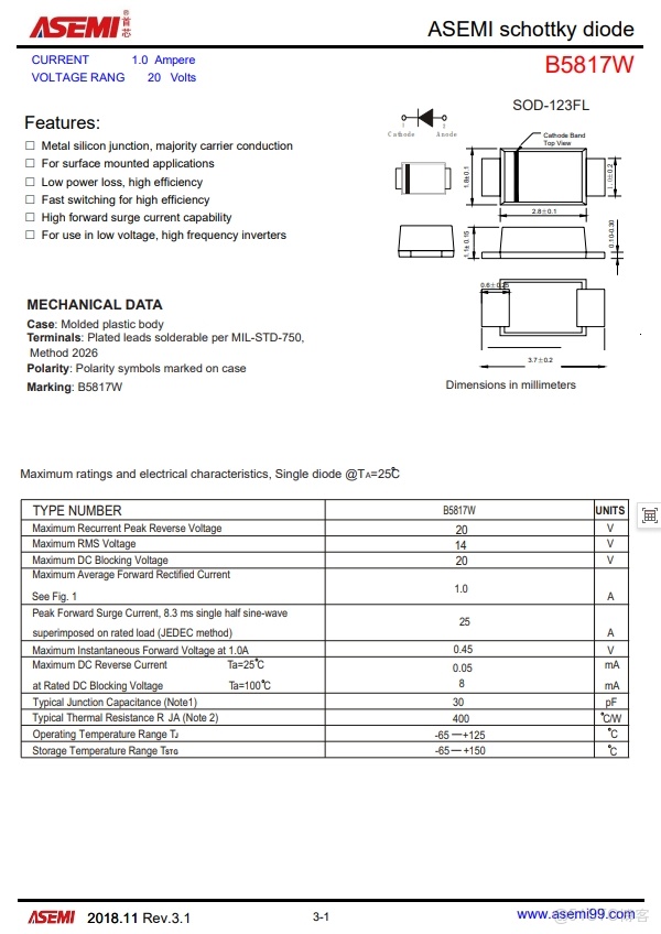 B5817W-ASEMI可直接替換安世PMEG2005EH_PMEG2005EH_02