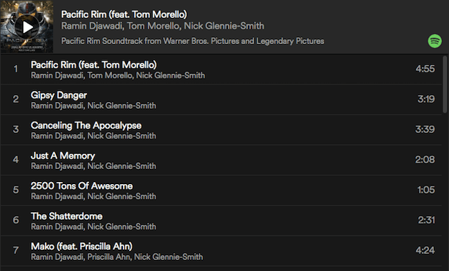 Pacific Rim Movie Soundtrack