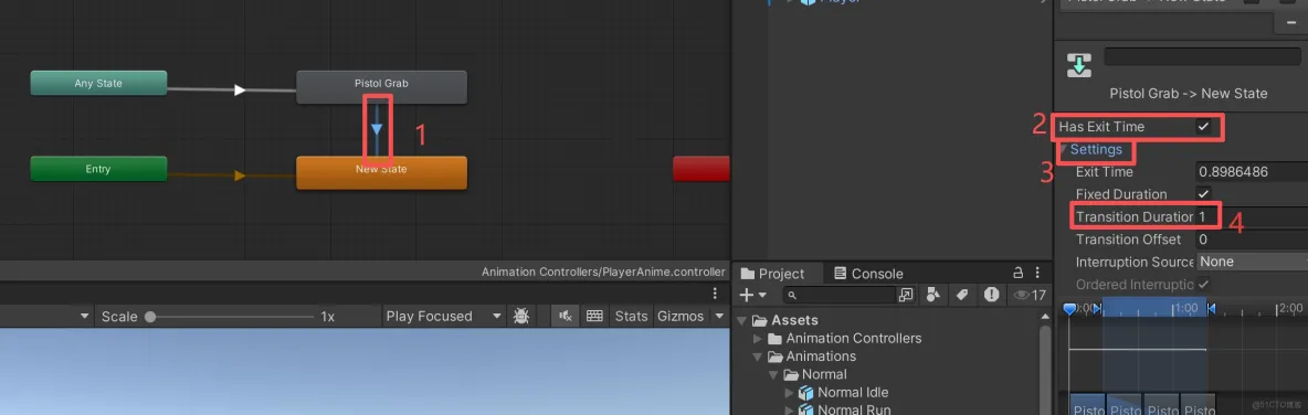 【Unity3D實例-功能-切換武器】切換武器（一）動畫配置_unity3d_11