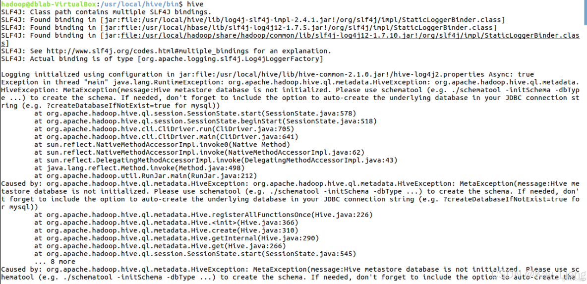 Hiveserver 2 啓動中的問題_#筆記