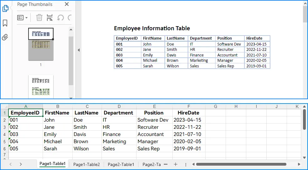 Python提取PDF表格到Excel
