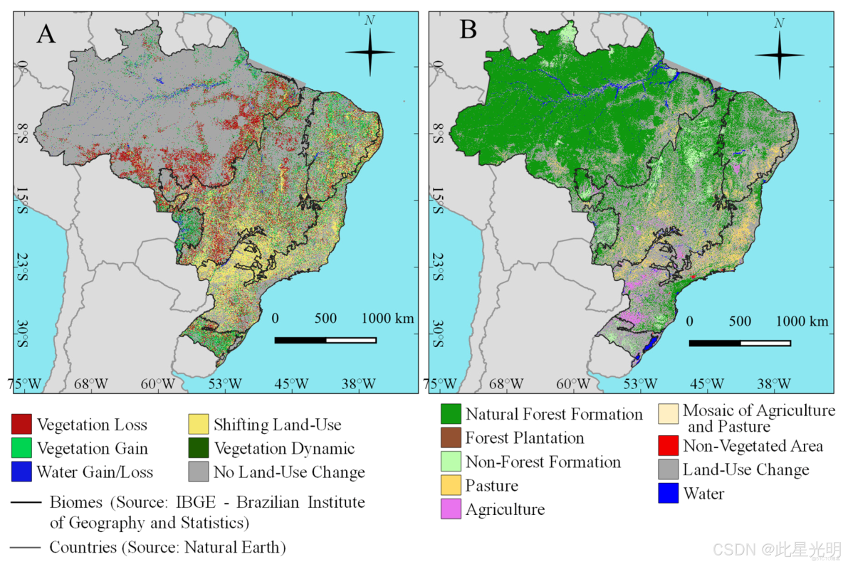 巴西帕拉州和朗多尼亞州混合土地利用牧場的 LBA-ECO ND-30 覆蓋率_#數據挖掘