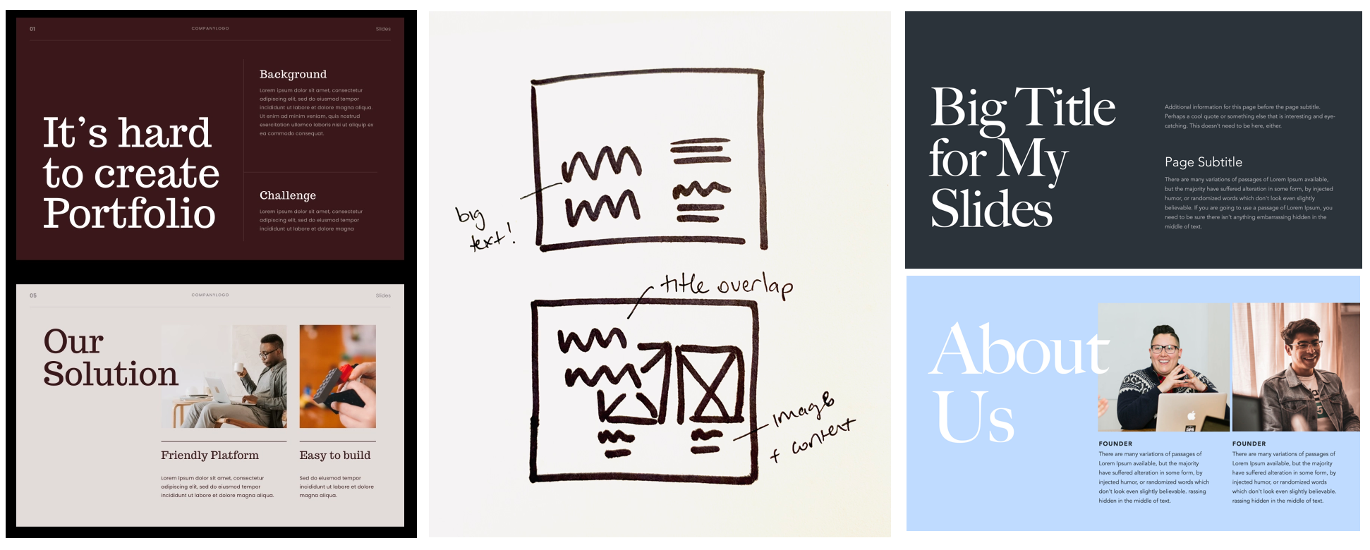 author’s sketches and mockup