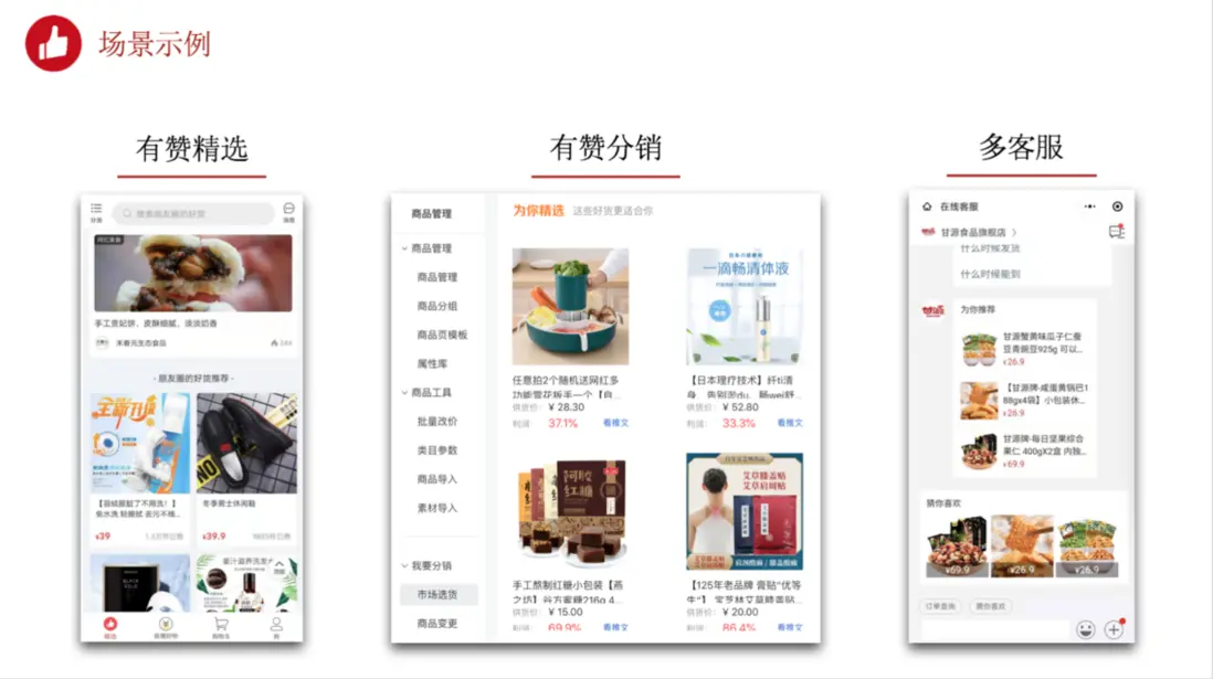 有贊提供面向 B 端、C 端的個性化推薦