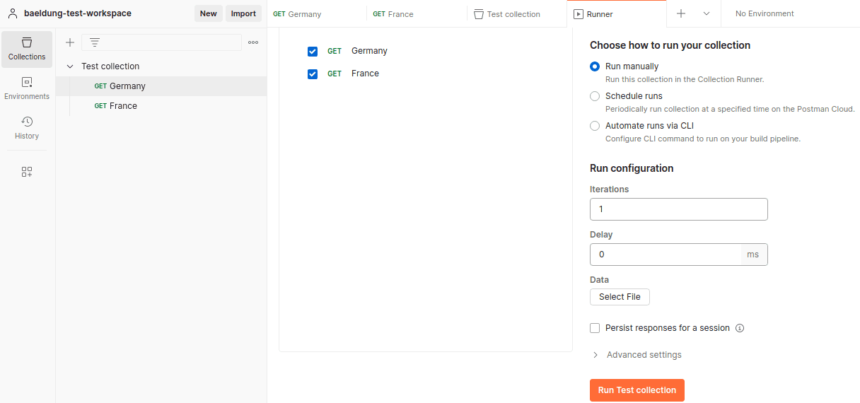 Postman Collection Runner