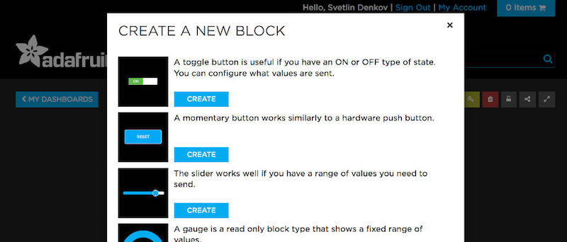 Select blocks to add