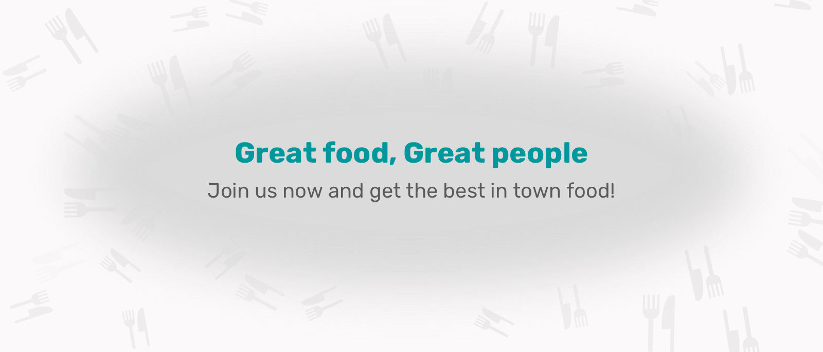 The hero section with the ellipse colored in grey