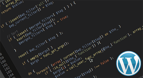 Screen showing Hooks in WordPress
