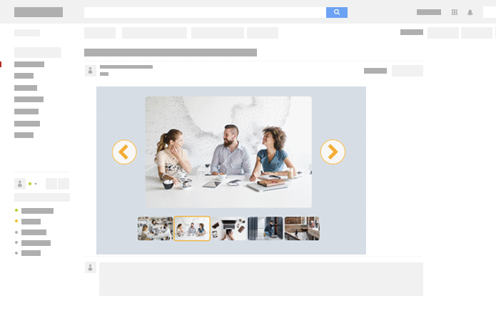 Example of an MJML component: carousel.