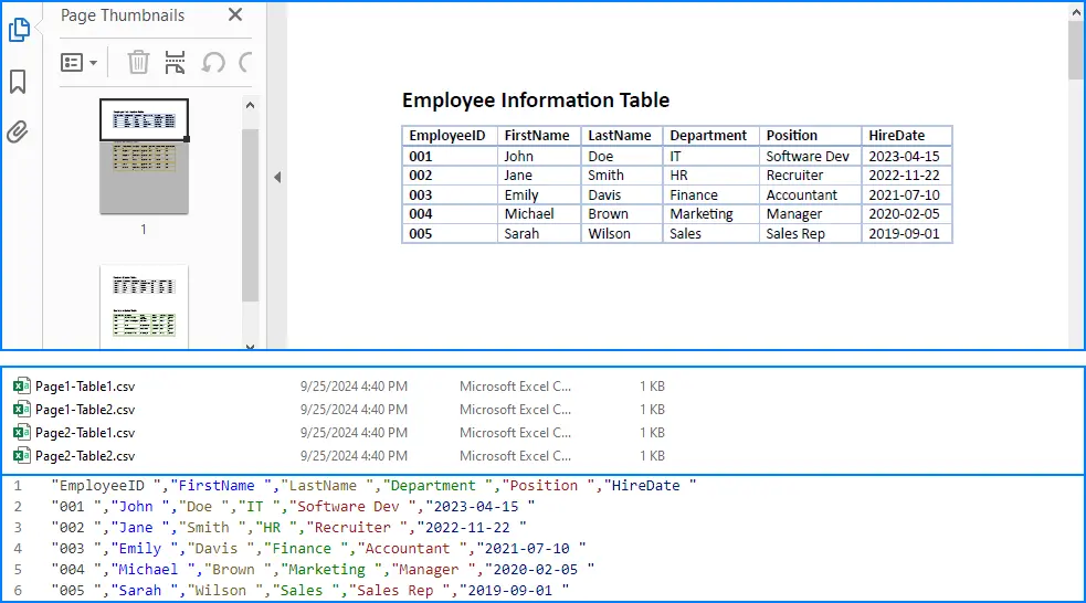 Python提取PDF表格到CSV