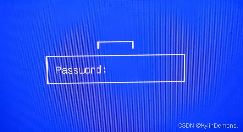 鍵入密碼並回車