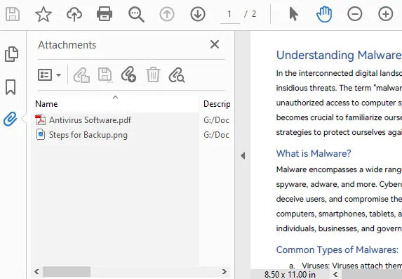 Python添加文檔附件到PDF