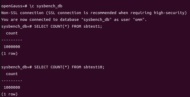 Ubuntu22.04下用sysbench壓力測試openGauss數據庫的實踐記錄_數據庫_17