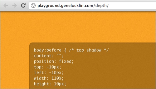 Adding a Top Shadow to a website