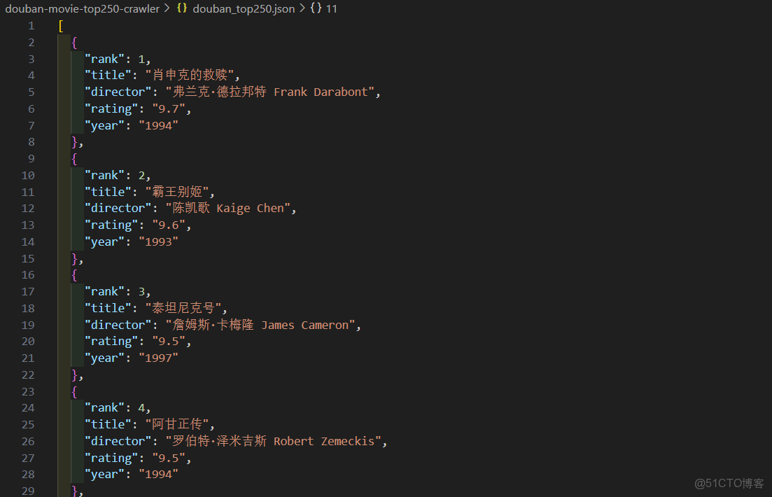 使用requests庫實現豆瓣Top250電影信息爬取+簡單使用多線程提高效率_51CTO博客_#開發語言_04