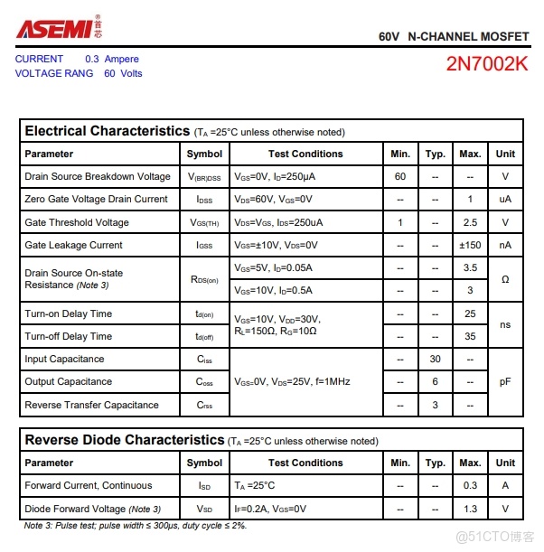 2N7002K-ASEMI智能家居控制專用2N7002K_MOS管_03