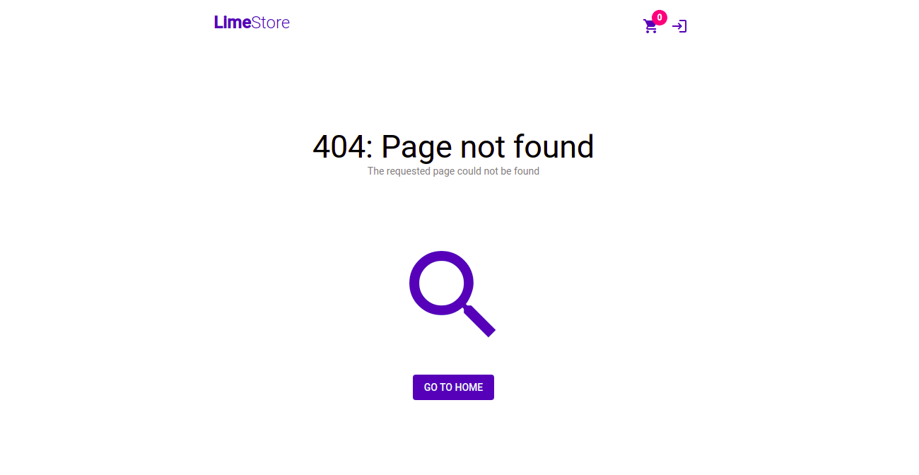 Screenshot of 404 page
