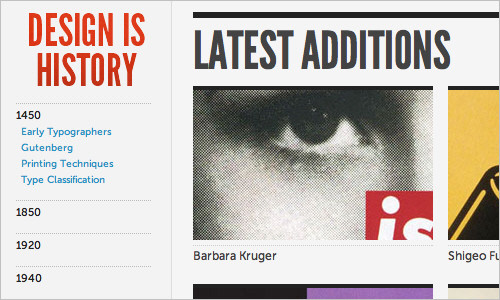 Design Is History website