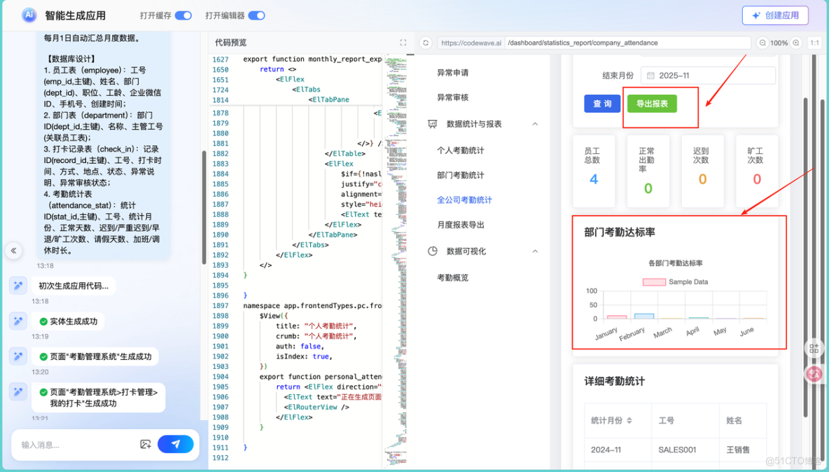 AI驅動開發新範式：基於 CodeWave 的考勤系統落地實踐_主鍵_09