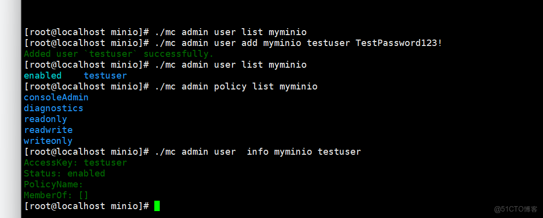mc在MinIO中創建用户創建policy用户和policy的綁定（minio）_基本語法_06