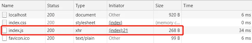 瀏覽器資源請求信息