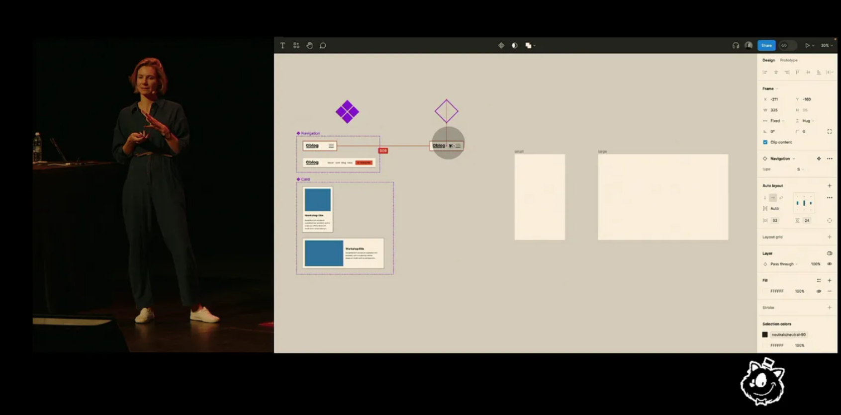 Christine Vallaure on stage