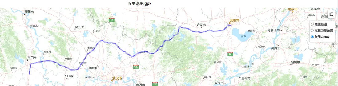 Snipaste_2023-10-05_23-36-34 gpx軌跡可視化效果 智圖GeoQ效果