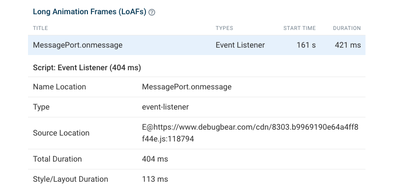 Long Animation Frames API