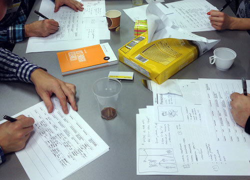 Workshop attendees learn how to write better content with a microcopy exercise.