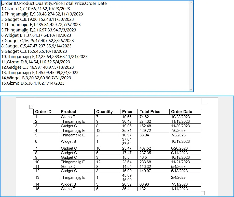 Python導入CSV表格到Word