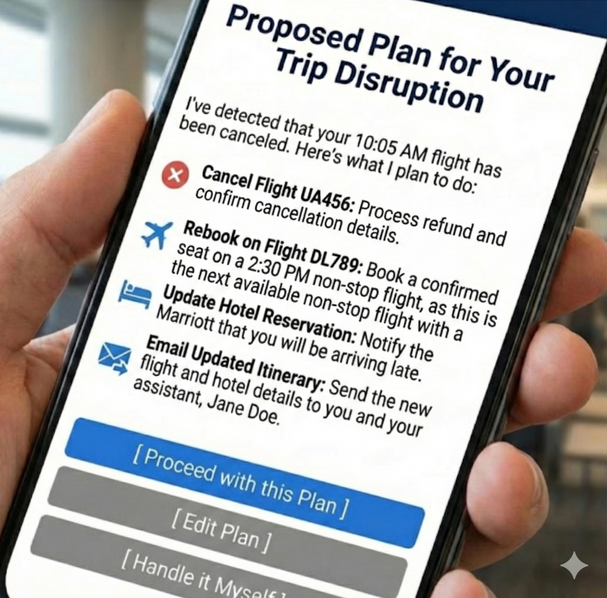 Example of the intent preview