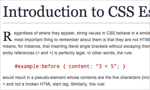 Introduction to CSS Escape Sequences