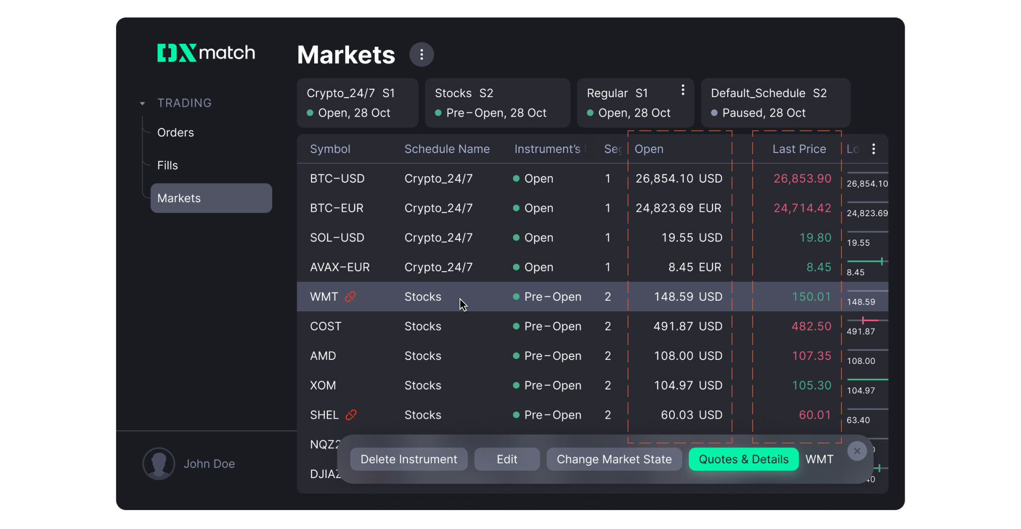 A screenshot showing how prices and currency codes are aligned