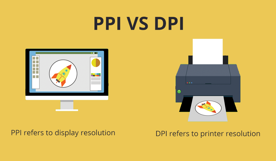 PPI vs DPI: PPI refers to display resolution while DPI refers to printer resolution