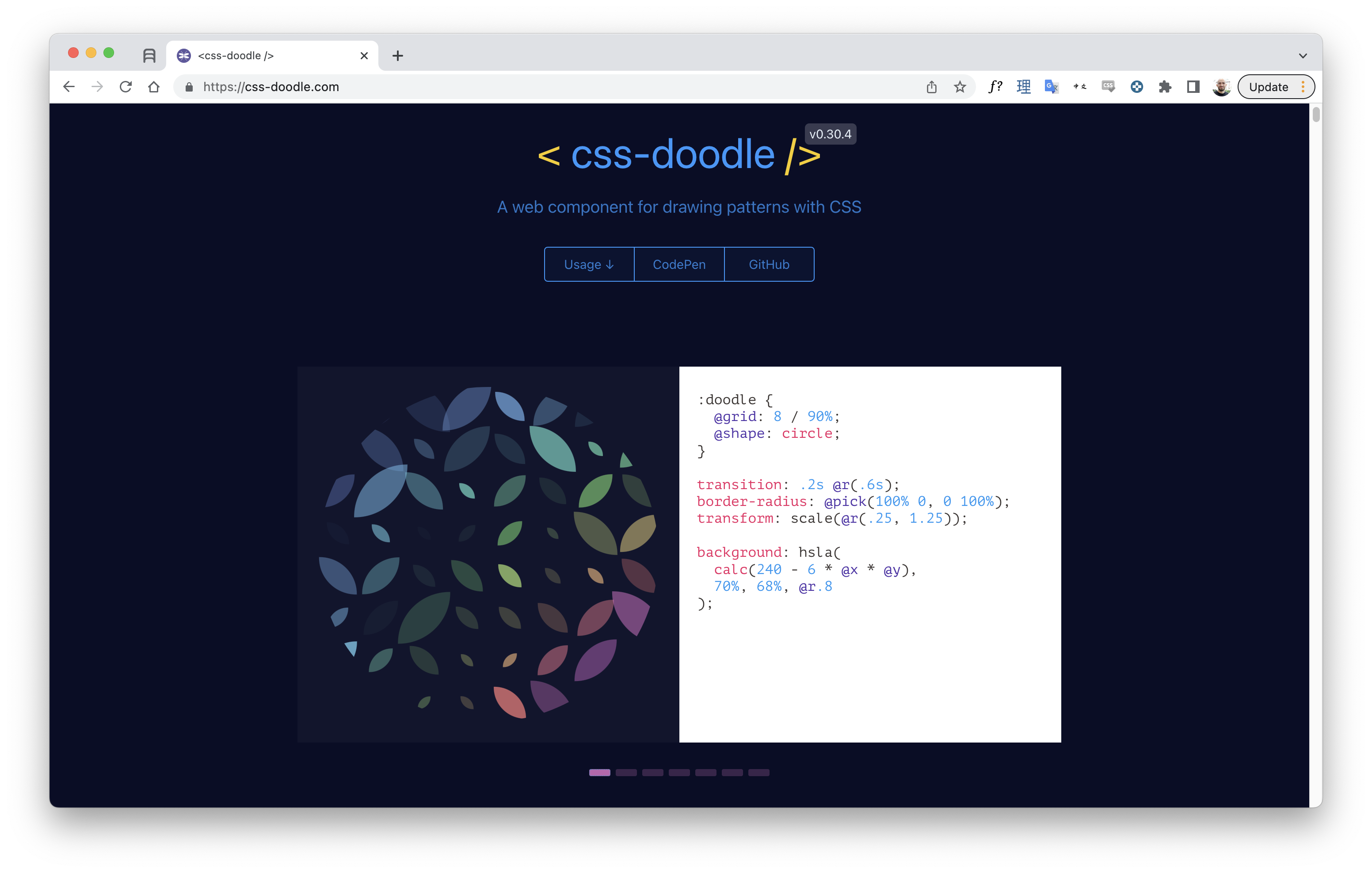 CSS Doodle: a deceptively powerful tool with a simple syntax