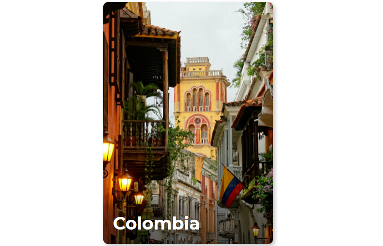 A card with a title and an image in the background