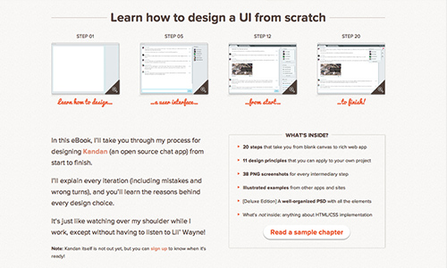 My eBook’s landing page.