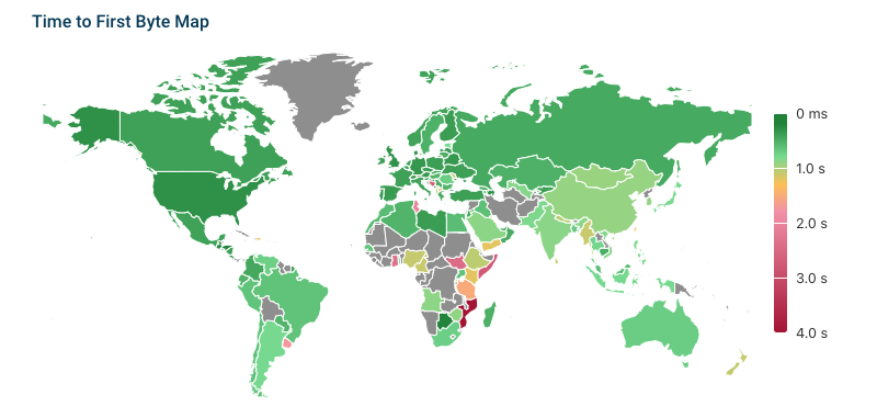 Time to First Byte map