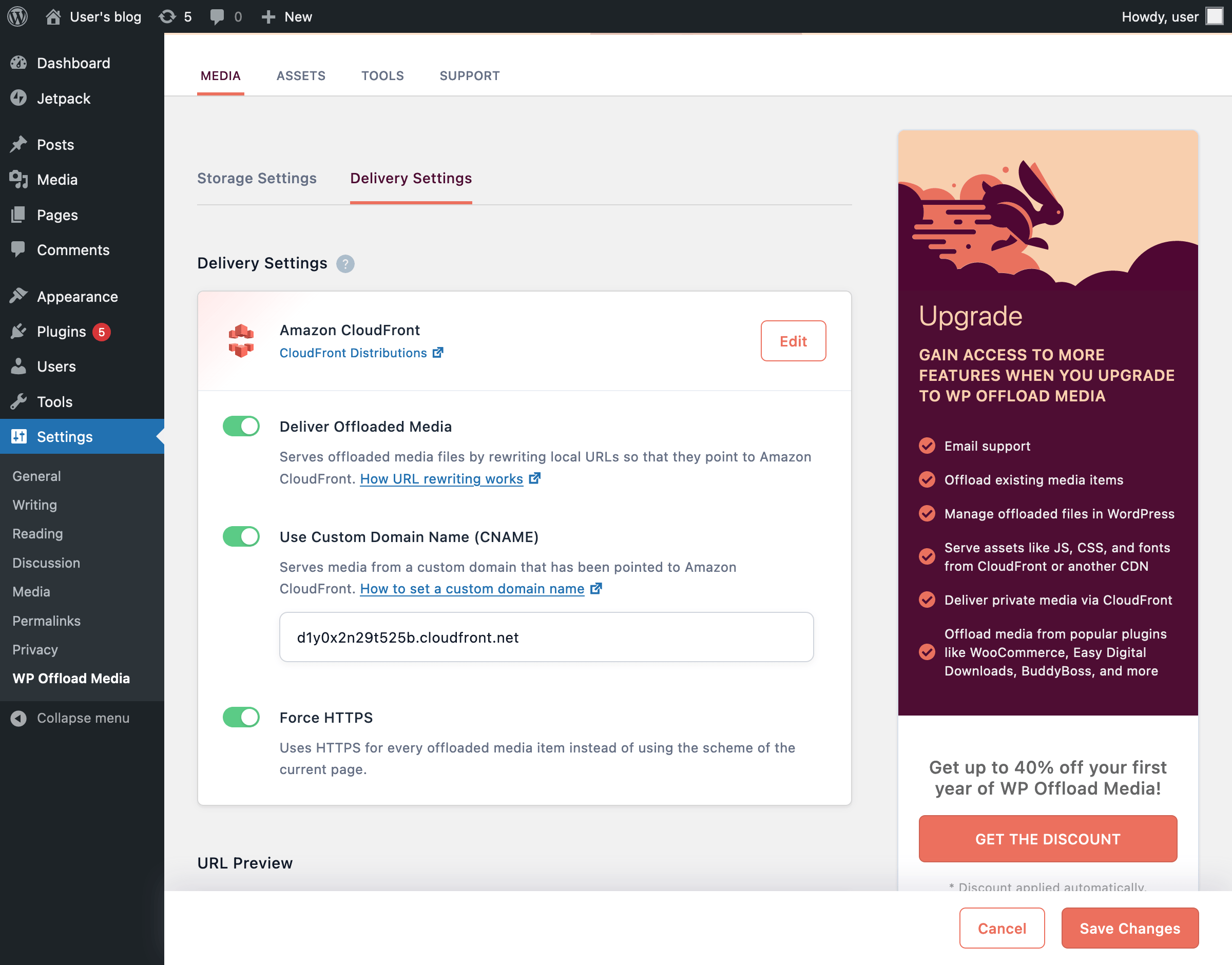 Updating the distribution domain